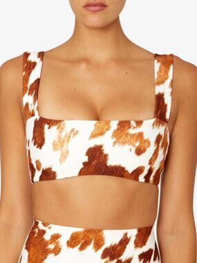 WeWoreWhat Cow Print Bandeau Bra Top